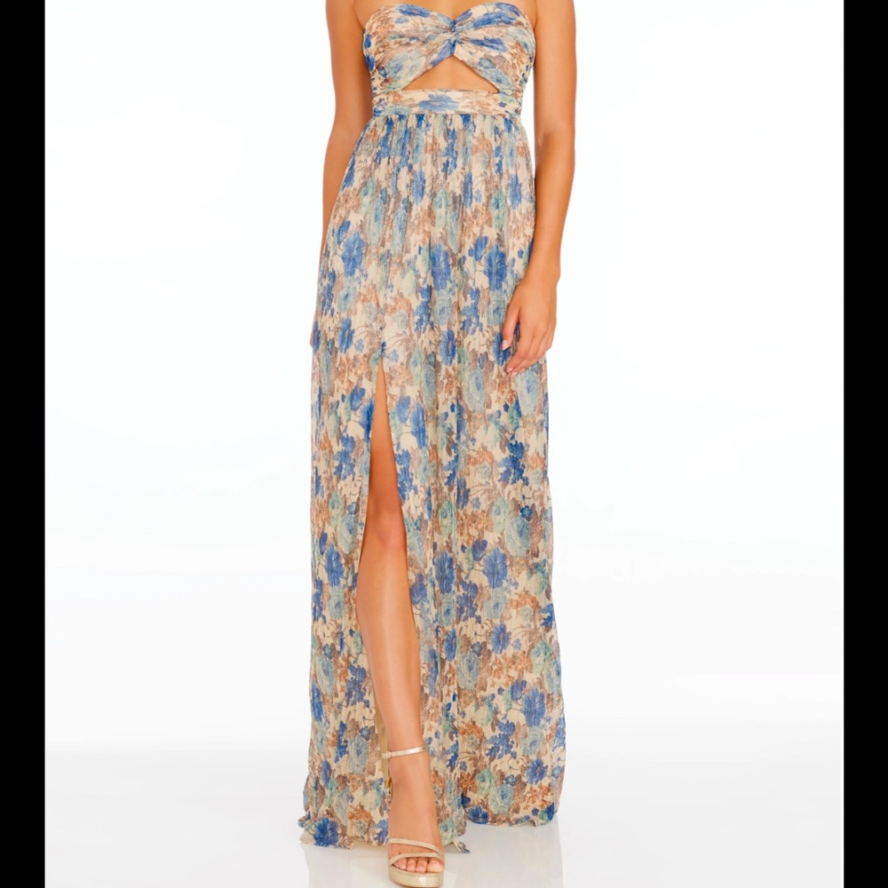 Floral Strapless Maxi Dress